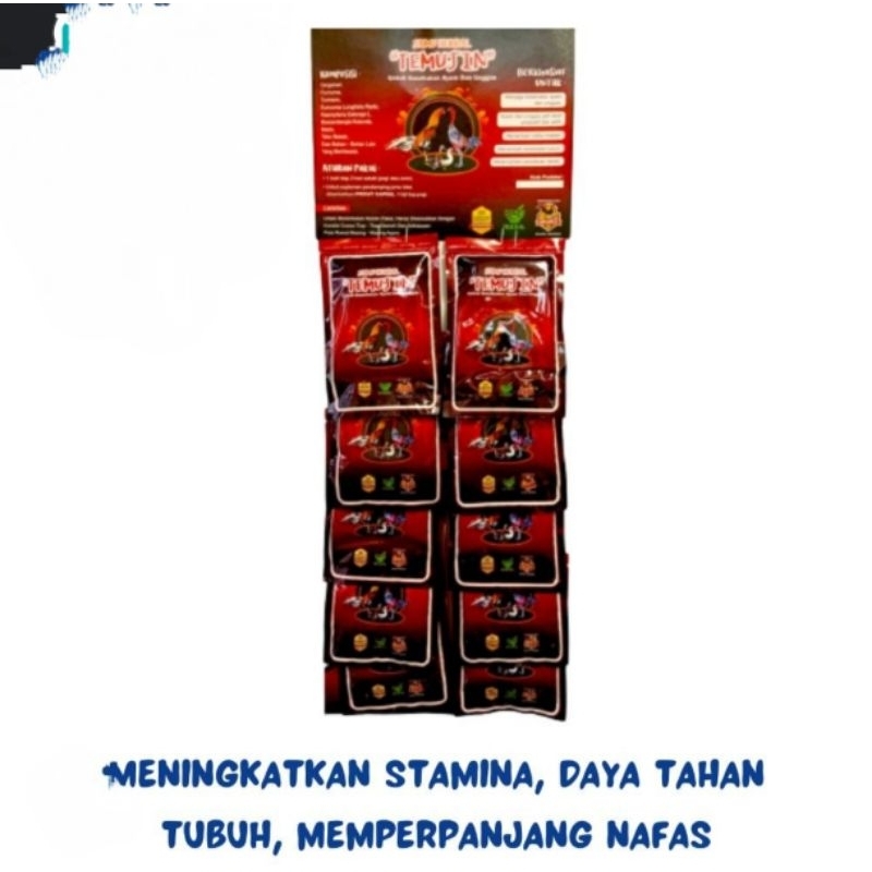 TEMUJIN Jamu Ayam Aduan Jamu Herbal TEMUJIN Jamu Stamina Ayam 5 Sachet