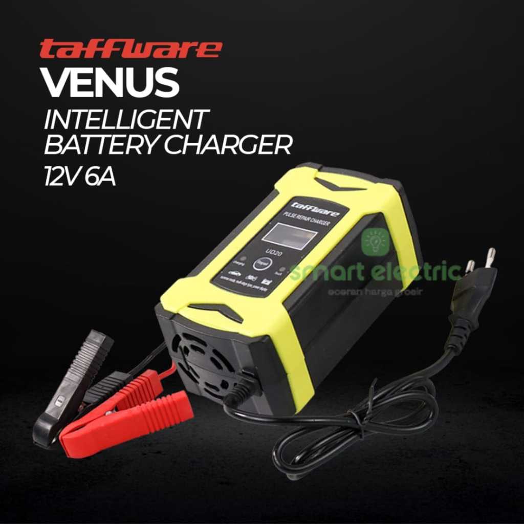Taffware Venus Charger Aki Mobil Intelligent Alat Cas Baterai 12V 6A Bagus