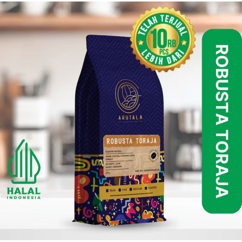 

Termurah Arutala Robusta Toraja biji kopi 200 gram