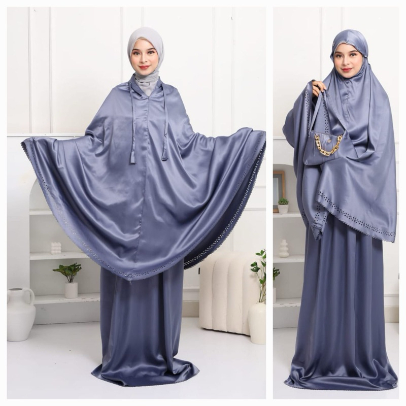 Rayyana mukena 2in1 Premium, Eluna Series, mukena premium, mukena Silk premium