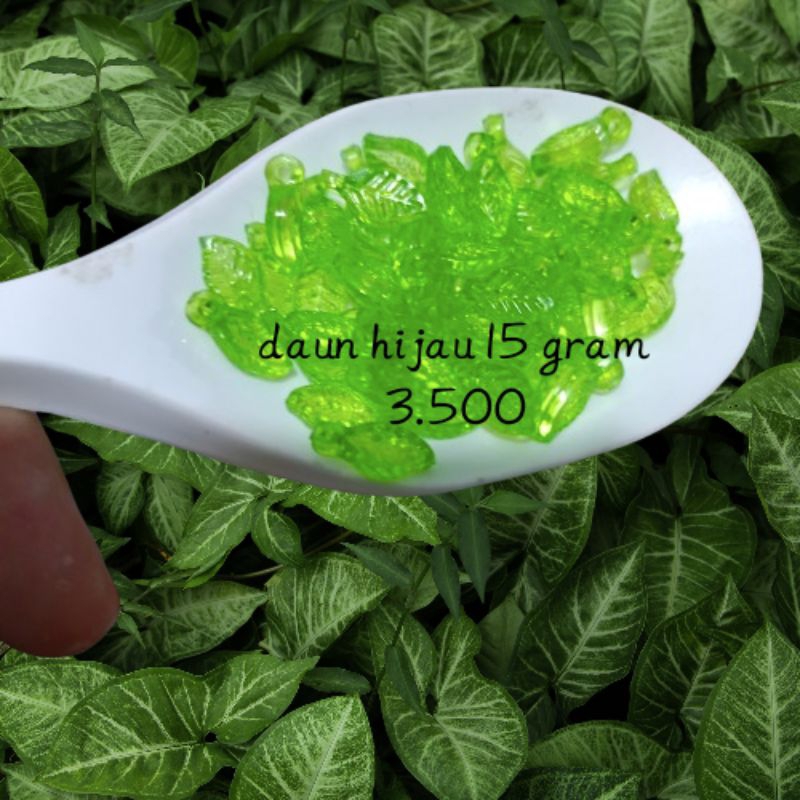 daun hijau/15 gram/buat gelang/kalung