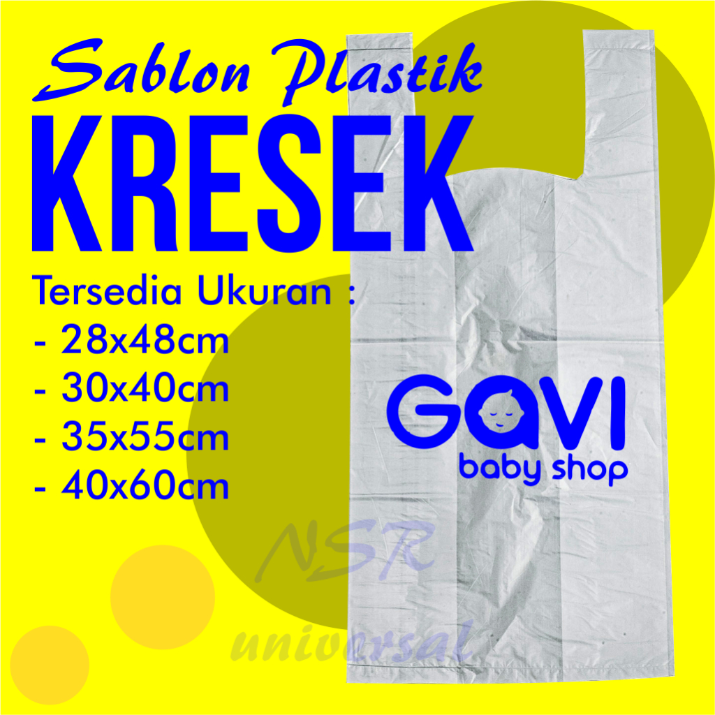 SABLON PLASTIK SABLON KRESEK UK. lebar 28,30,35,40 cm