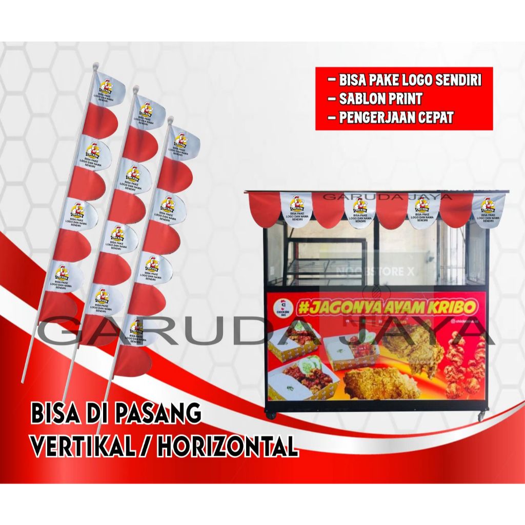 umbul umbul custom /bendera custom /umbul umbul kain bisa pake gambar sendiri