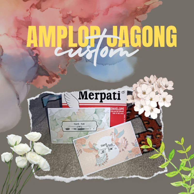

50 Biji Amplop Jagong Custom Nama dan Alamat