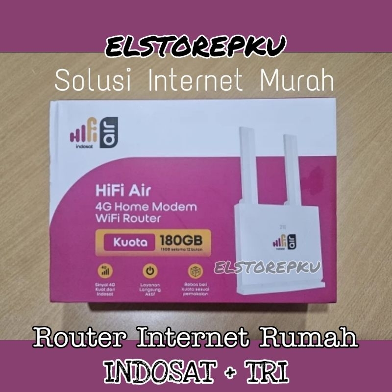 Router WiFi Rumah Unlimited Bulanan {HiFi Air Indosat + Tri}  Home Broadband modem router ZTE K10 K-