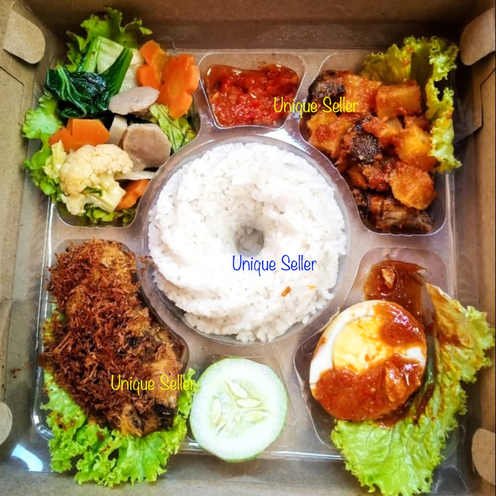 [Isi100] Mika Sekat 6 Uk 20 22 Tebal / Mika Sekat 7 Uk 20 22 Tebal untuk Dus Nasi 20x20 22x22 / Mika