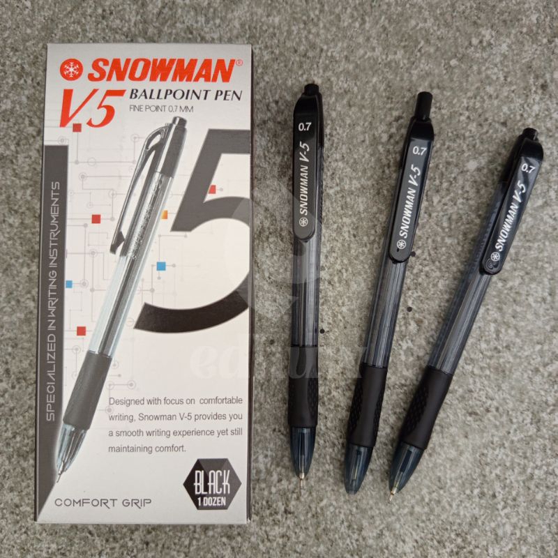 

Pulpen / Ballpoint Pen Snowman V5 0.7mm / 1 Pack isi 12 Pcs