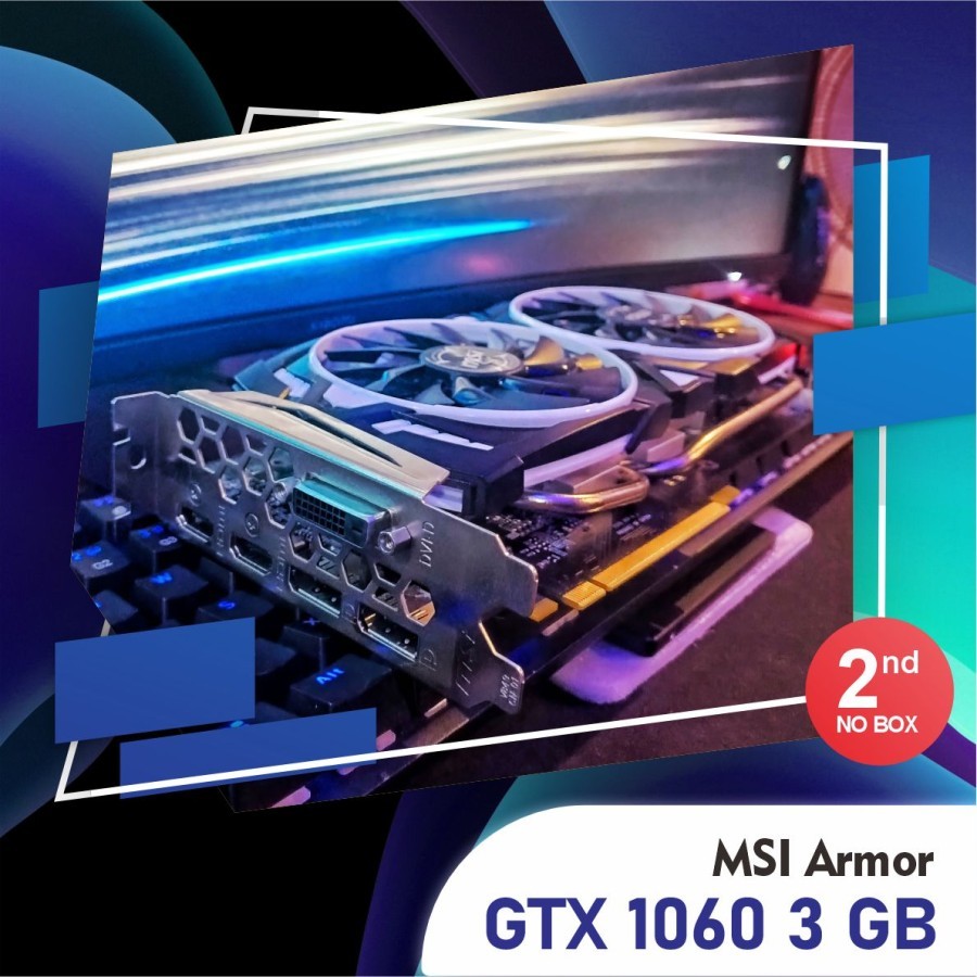MSI GTX 1060 3 GB Armor - 8 Power Pin NVIDIA VGA GPU