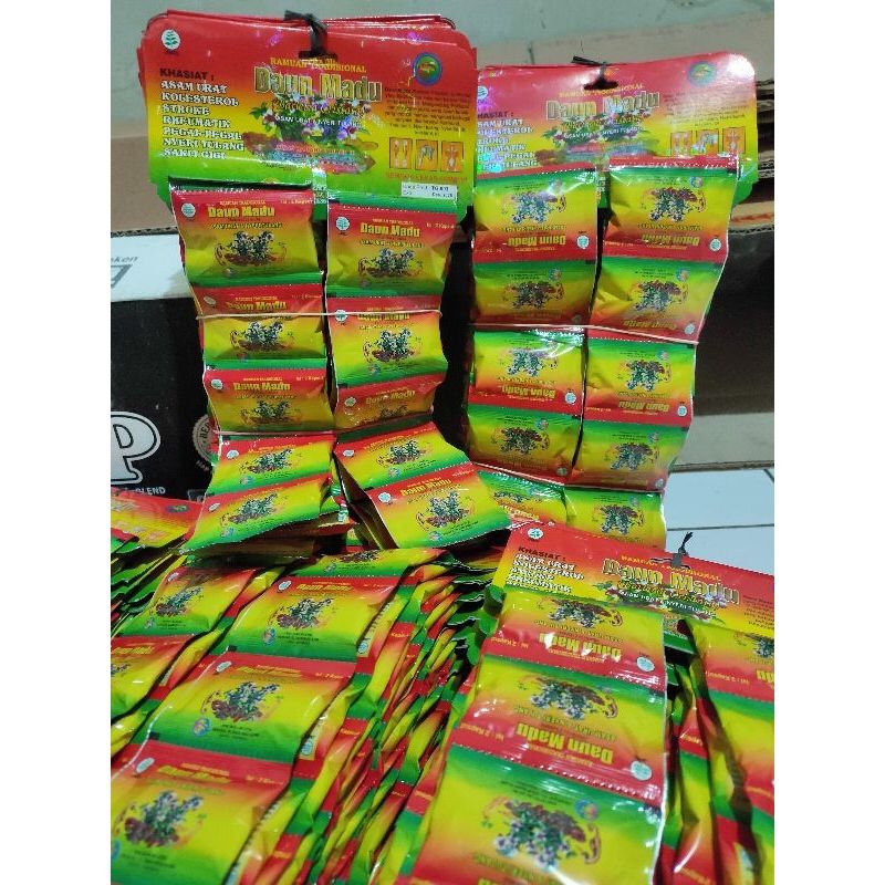 

Paket 10 renceng Daun madu asam urat