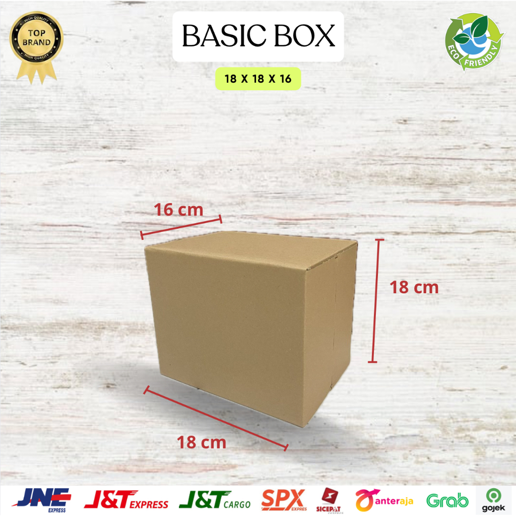 

Box kardus / karton / packing polos uk. 18x18x16 cm