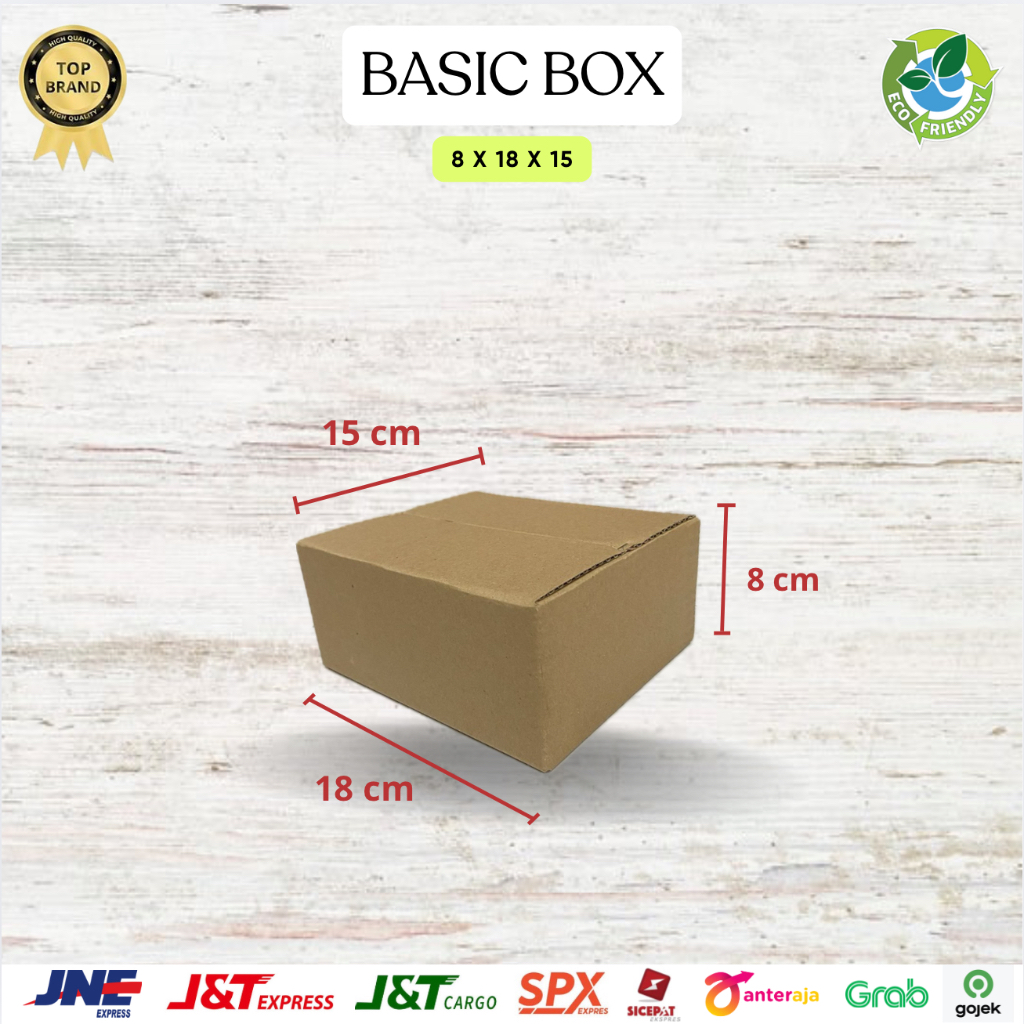 

Box kardus / karton / packing polos uk. 8x18x15 cm