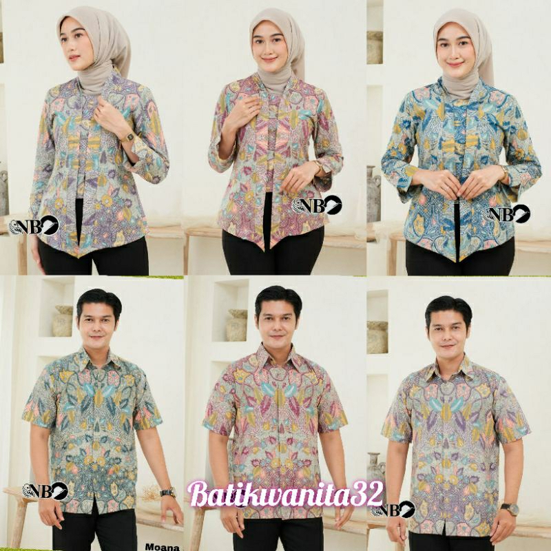 Atasan Batik wanita modern Couple Batik Pria wanita kantor seragam