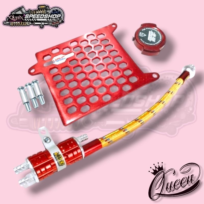 Cover Radiator Vario 110 Karbu Tutup Radiator Model HRC CNC Set Tutup Oli Hawa 5 Variasi Warna