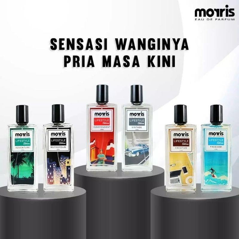 Morris Parfume Cowok Lifestyle Edition - 100 ml - parfume pria - Metropolis - Creative - Freedom