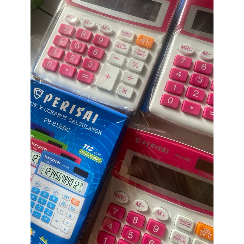

Perisai Check & Correct Calculator PE-812BC kalkulator jualan