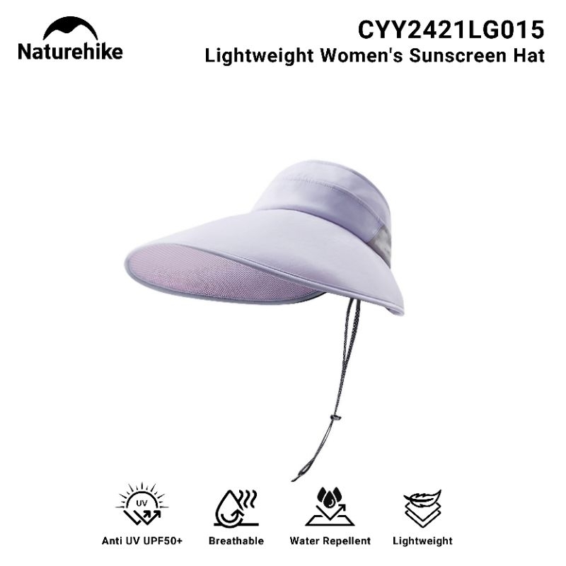 TOPI PANTAI WANITA NATUREHIKE CYY2421LG015 LIGHTWEIGHT WOMEN SUNSCREEN HAT WIDE LARGE BRIM CAP ANTI 