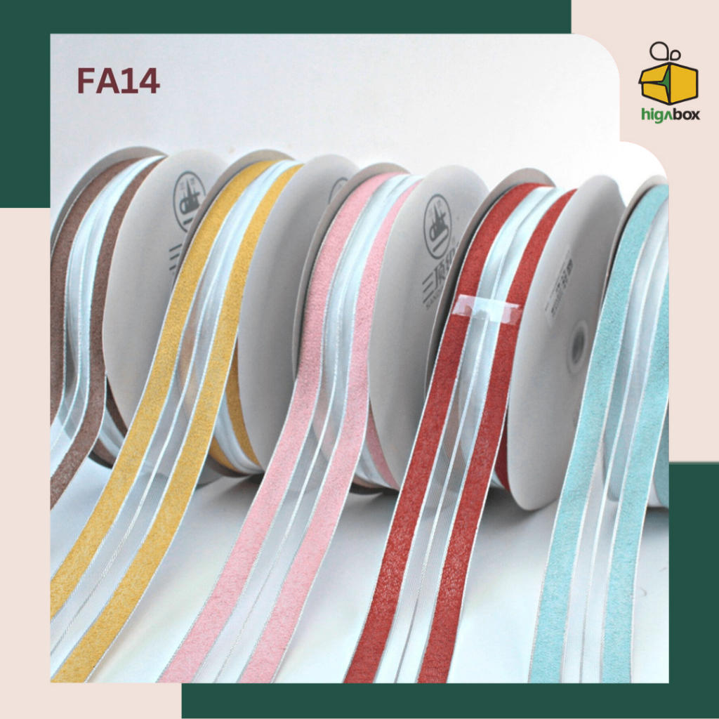 

Pita Nilon Import Aneka Warna 1 Meter / Pita Kado / Pita Rambut / Pita / Ribbon I FA14