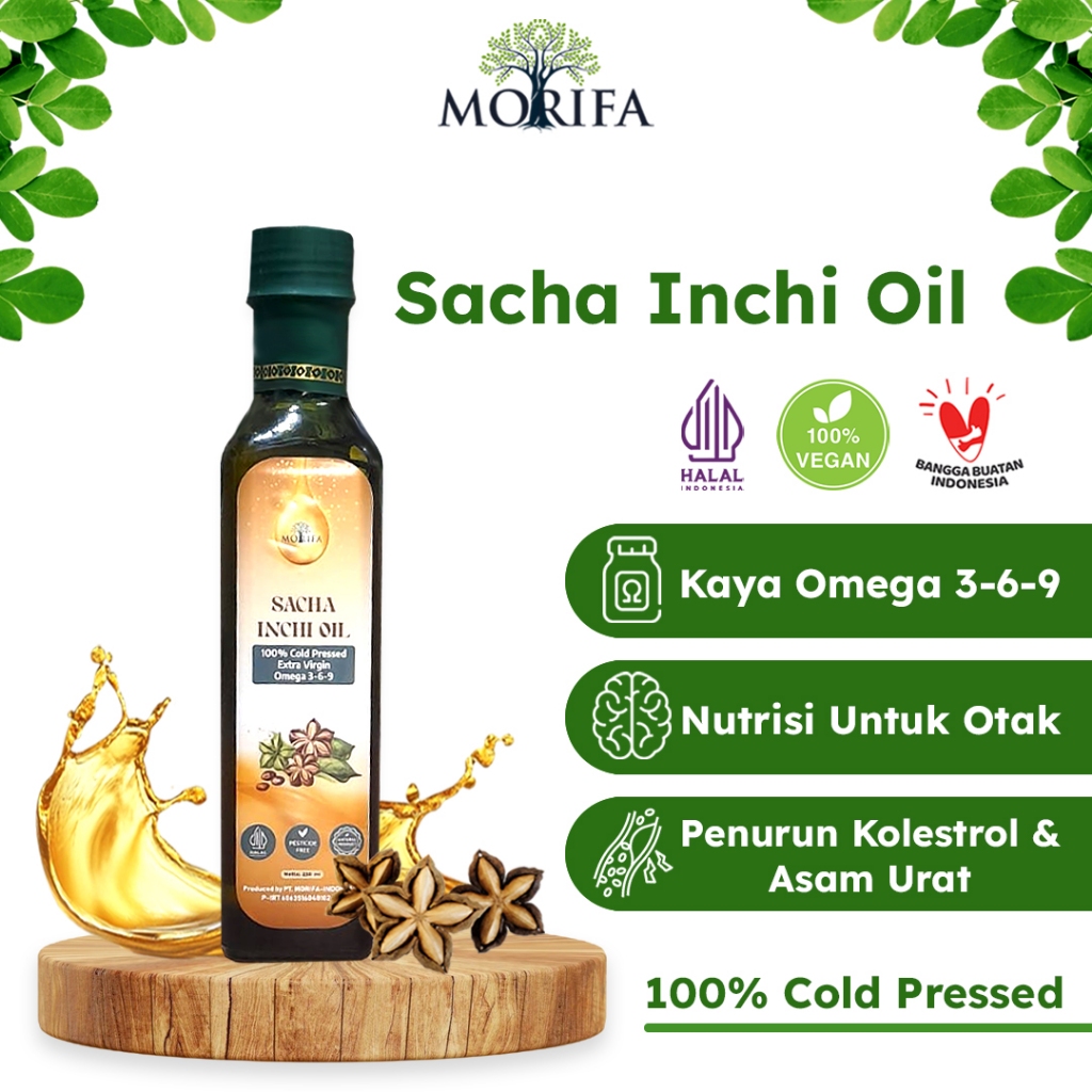 

MORIFA Minyak Sacha Inchi Super Food Ekstrak Kacang Sacha Inchi Kaca Hitam 250ml