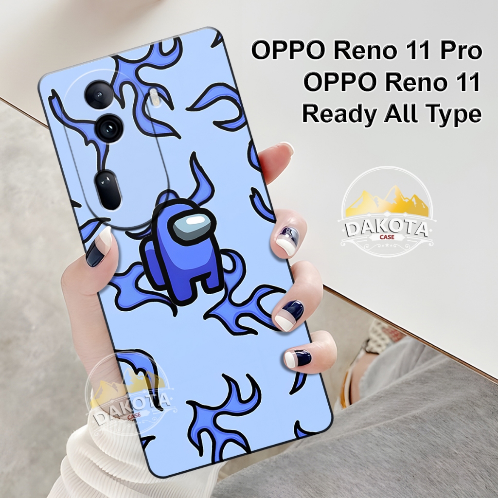 Dakota  - Softcase OPPO Reno 11 5G - Soft case Silicon Case Fusion Motif Amogus - Case Full Cover OP