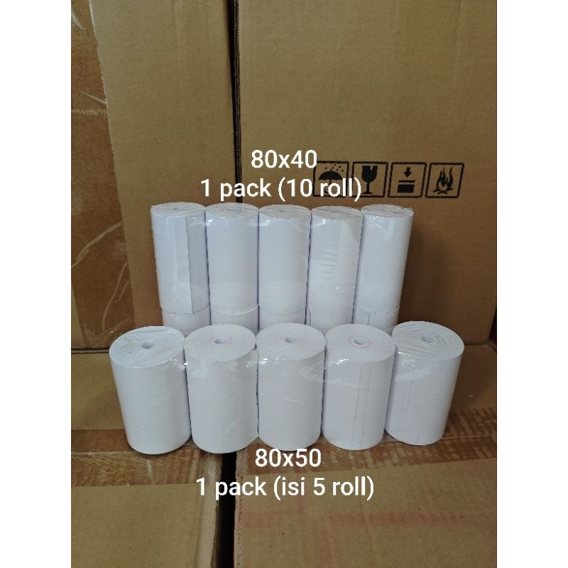 

kertas thermal kertas termal 80x40 80x50 coreless