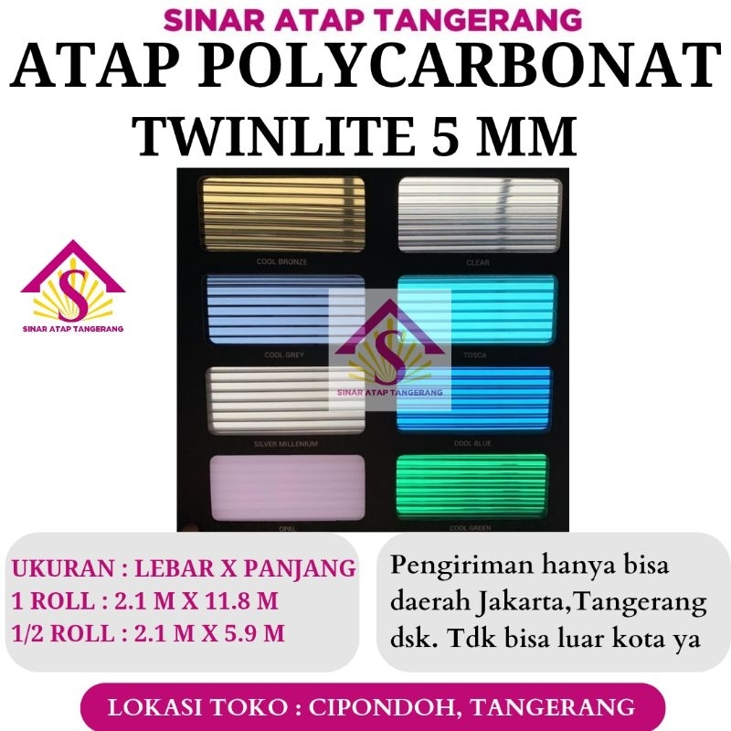 Atap Polycarbonate Twinlite 5 mm