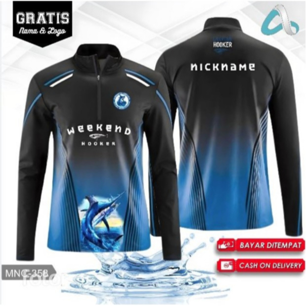 Jersey Kaos Mancing-Baju Mancing Full Printing-Baju mancing Costum-jersey mancing lengan panjang