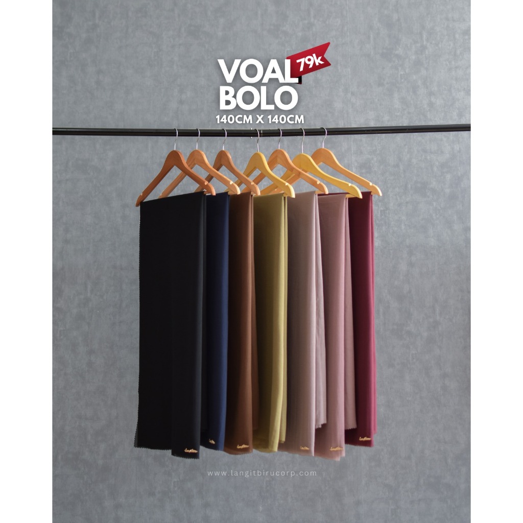 Kerudung Segi Empat / Hijab Khimar Voal Bolo Vol. 9 Uk. 140x140 Glorya Collection Collection