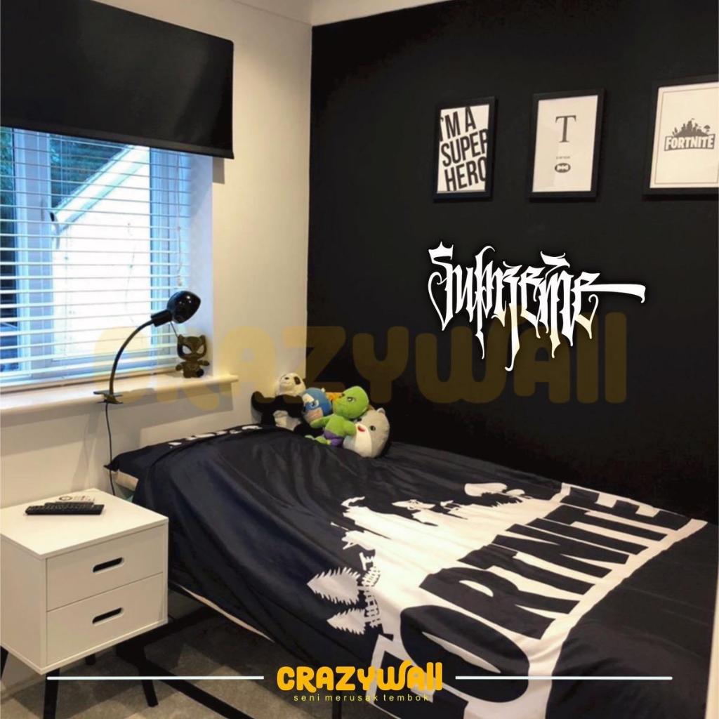 Hiasan dinding lettering Metal “SUPREME“ wall decor aesthetic kamar cewek kamar cowok