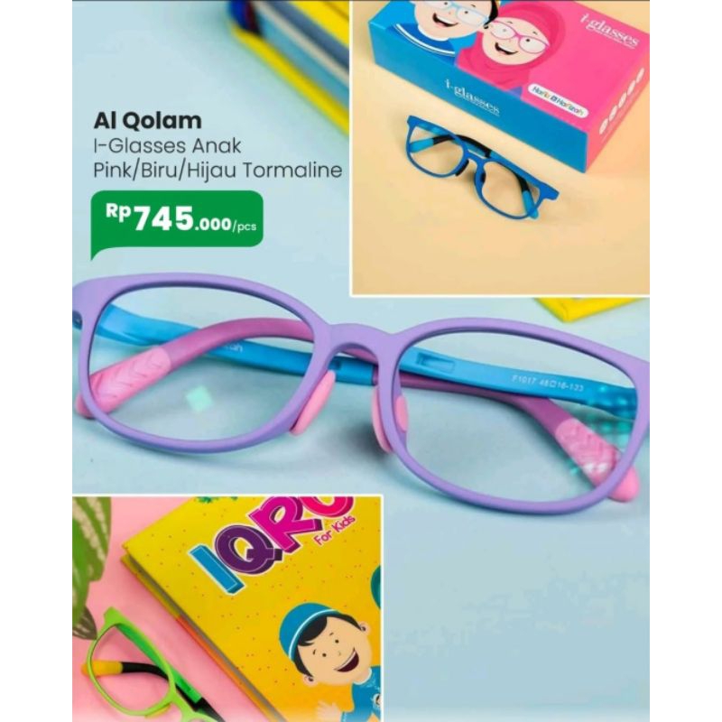 I-Glasses Anak Pink / Biru / Hijau Tormaline Al Qolam