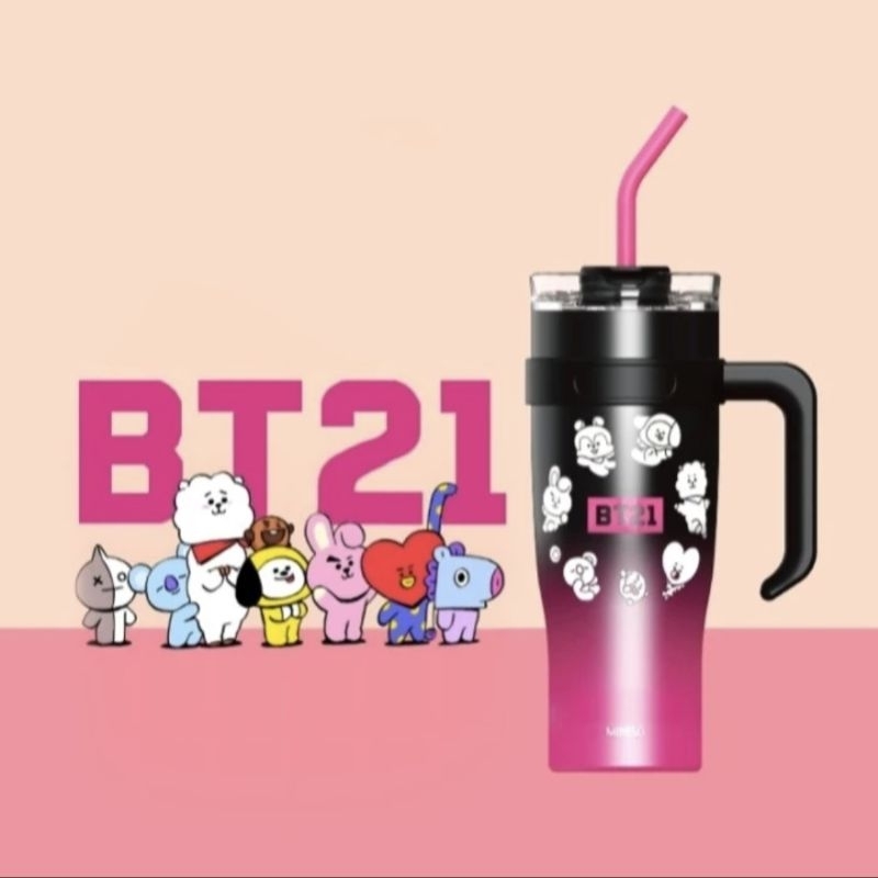 Miniso Tumbler BT21 Collection Plastic Tumbler with Straw