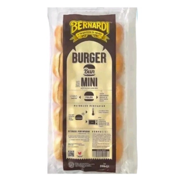 

BERNARDI Roti Burger Bun MINI isi 20 - GOSEND GRAB Only!!!