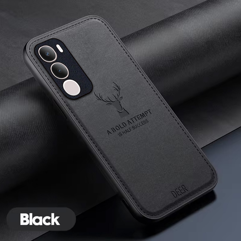 Case Compatible Vivo Y19S Pro / Y19S Softcase Deer Cloth Jeans Camera Protect