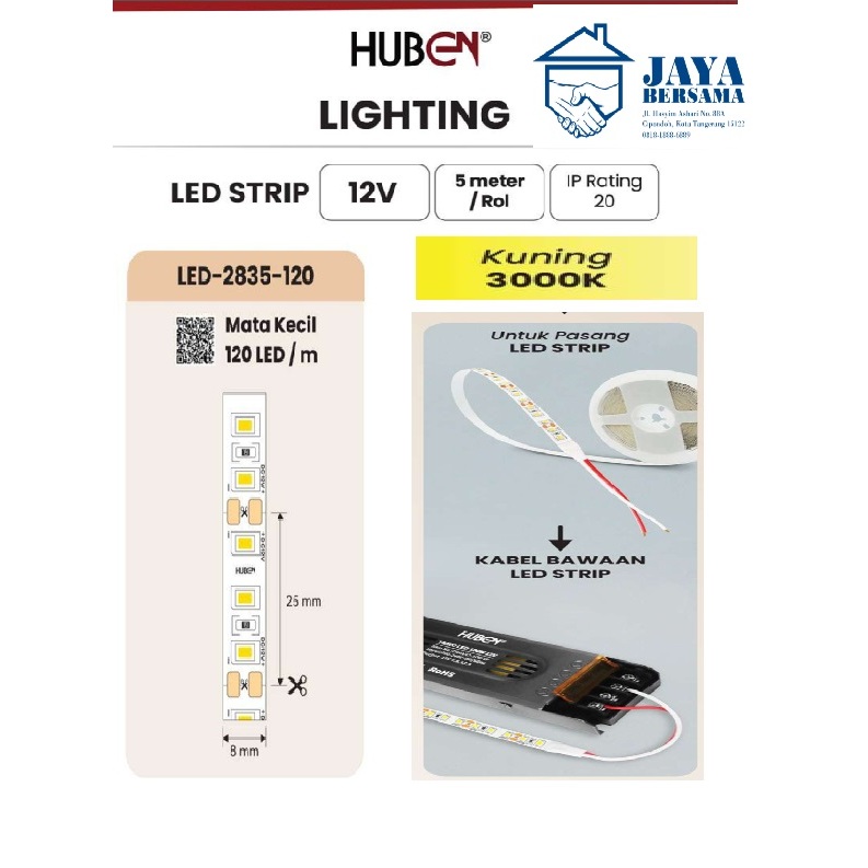 LED STRIP / LED-2835-120 - HUBEN / LED STRIP MATA KECIL / LED HUBEN