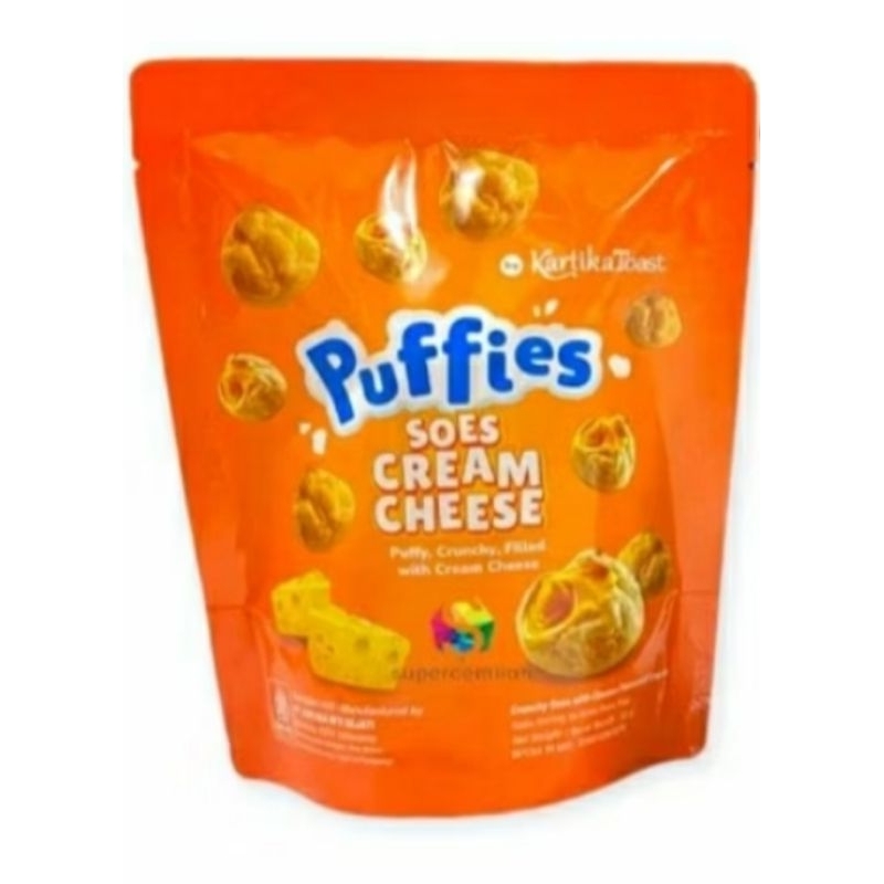 

puffie Soes Cream cheese 33gr dalam sause kecil kemasan baru kartika sari toast variant cream cheese lumer di mulut