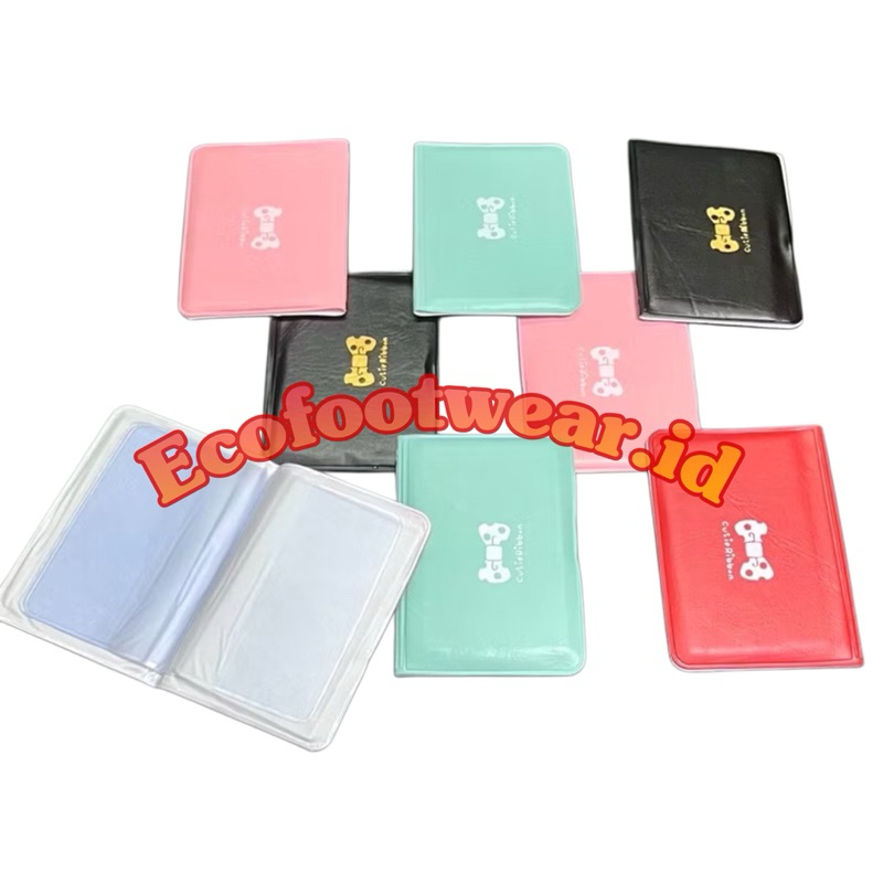 Dompet Kartu Card Holder unisex warna warni Dompet Kartu Polos Motif Mini Wanita Card Nama Holder Mu