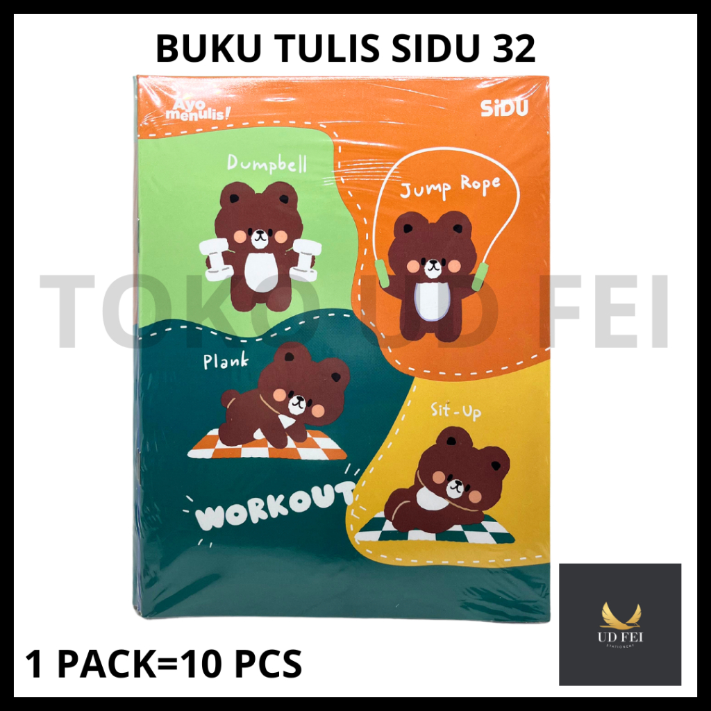 

(1 PACK=10 BUKU) Buku Tulis SIDU 32/ Buku Tulis 32 Lembar/ Buku Tulis sidu/ Buku Tulis