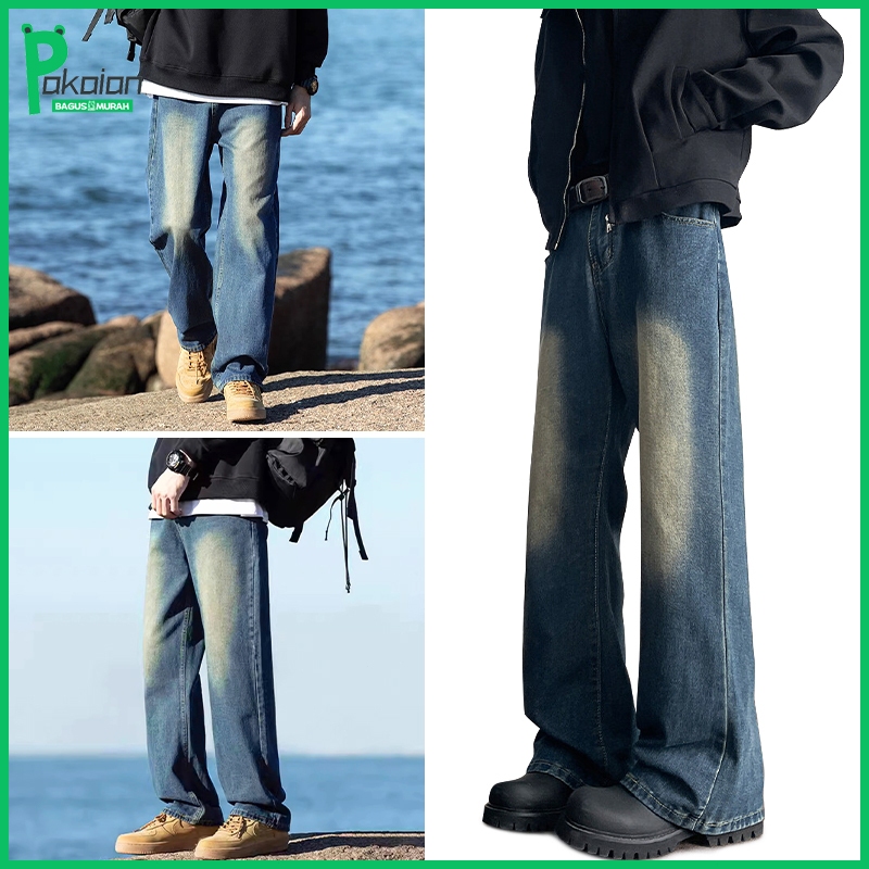 Baggy jeans pria vintage  celana jeans pria celana korean style pri celana gombrong skena celana pan