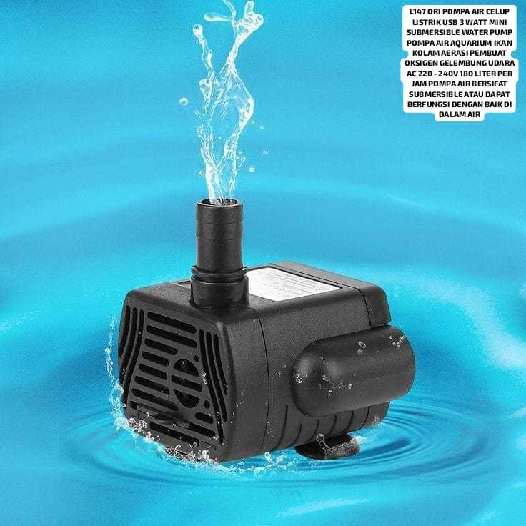 L147  POMPA MINI AIR PORTABLE CELUP LISTRIK USB PUMP 3 WAT DARURAT EMERGENCY MANCING BUAT UMPAN WATE