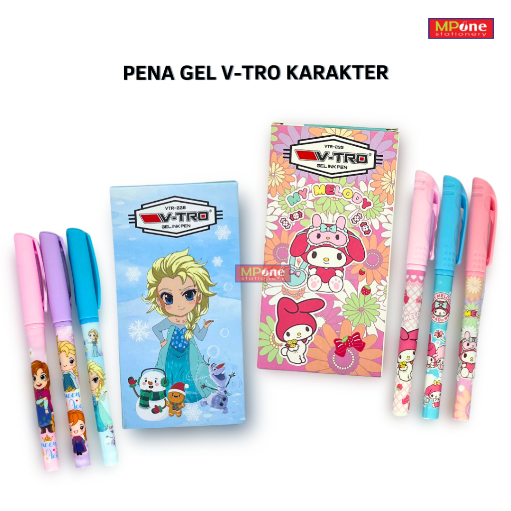 

1Lusin Pulpen Gel Pen Gel Fancy Banyak Karakter Vtro 0.5mm (Upload ulang karena yang lama di take down shopee)