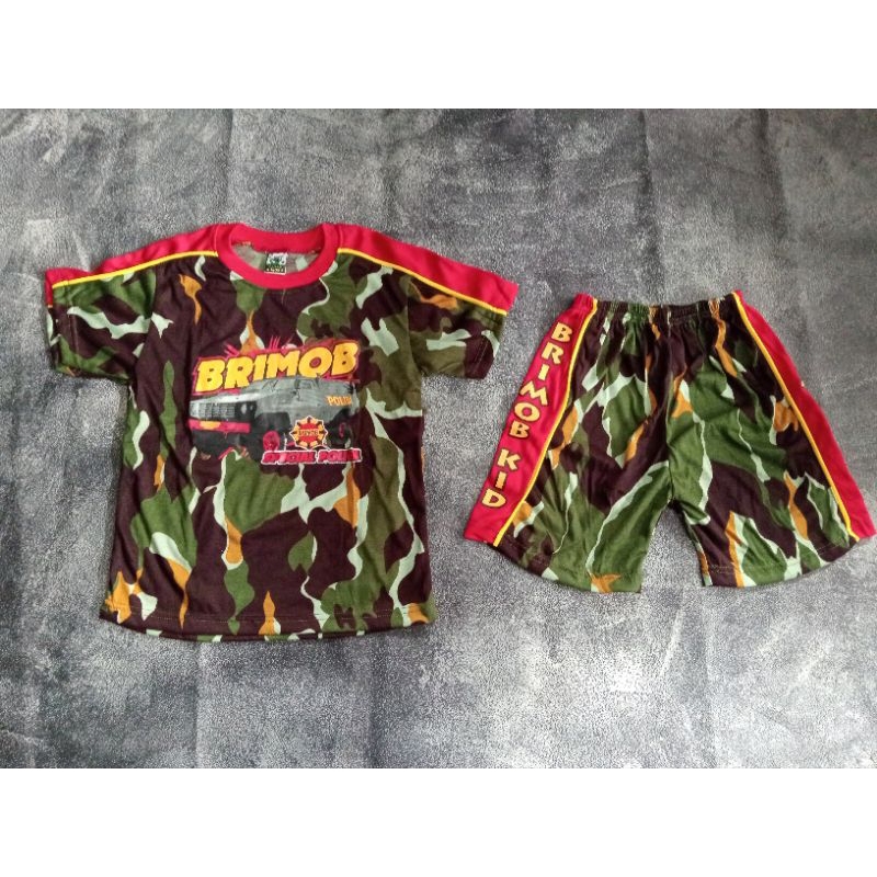 Baju Brimob Anak / Baju Stelan Brimob Anaknya