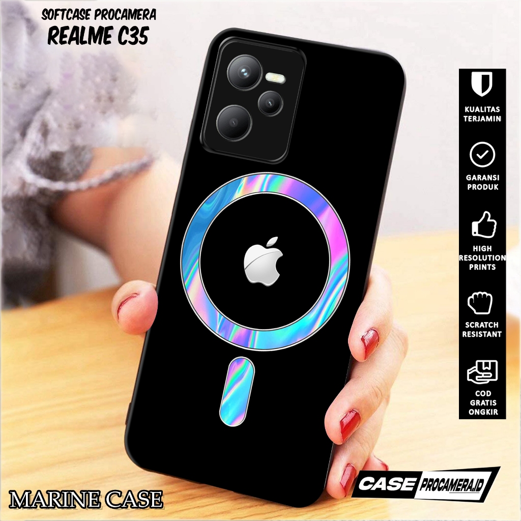 Case For REALME C35 - casing REALME C35 Logo Magsv - Case Custom - Case Pro Camera - Softcase - Kesi