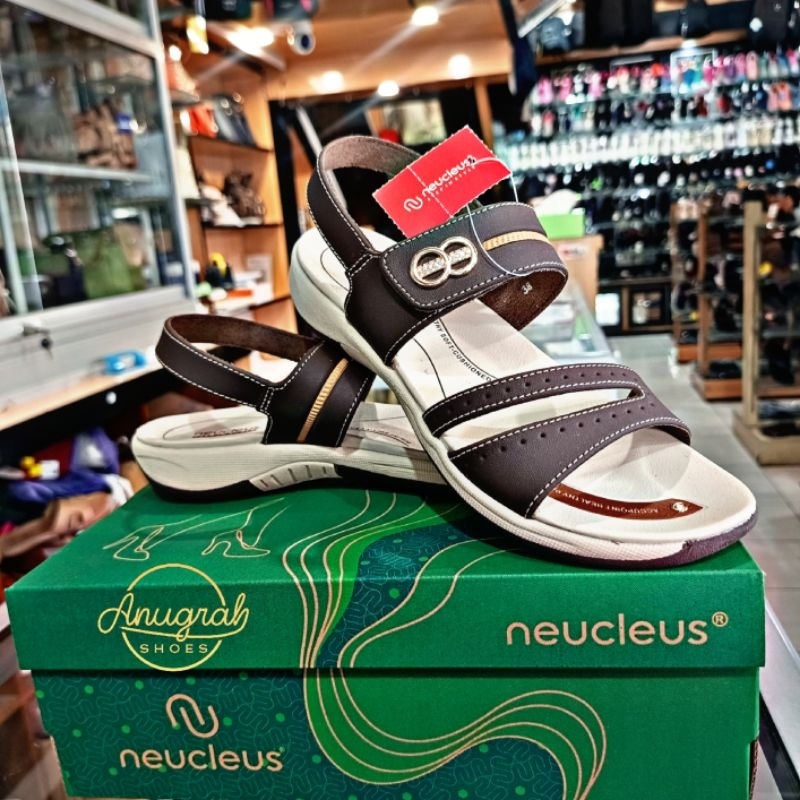 SANDAL WANITA NEUCLEUS TERBARU - TWIST 01 COKLAT || NEUCLEUS BNIB