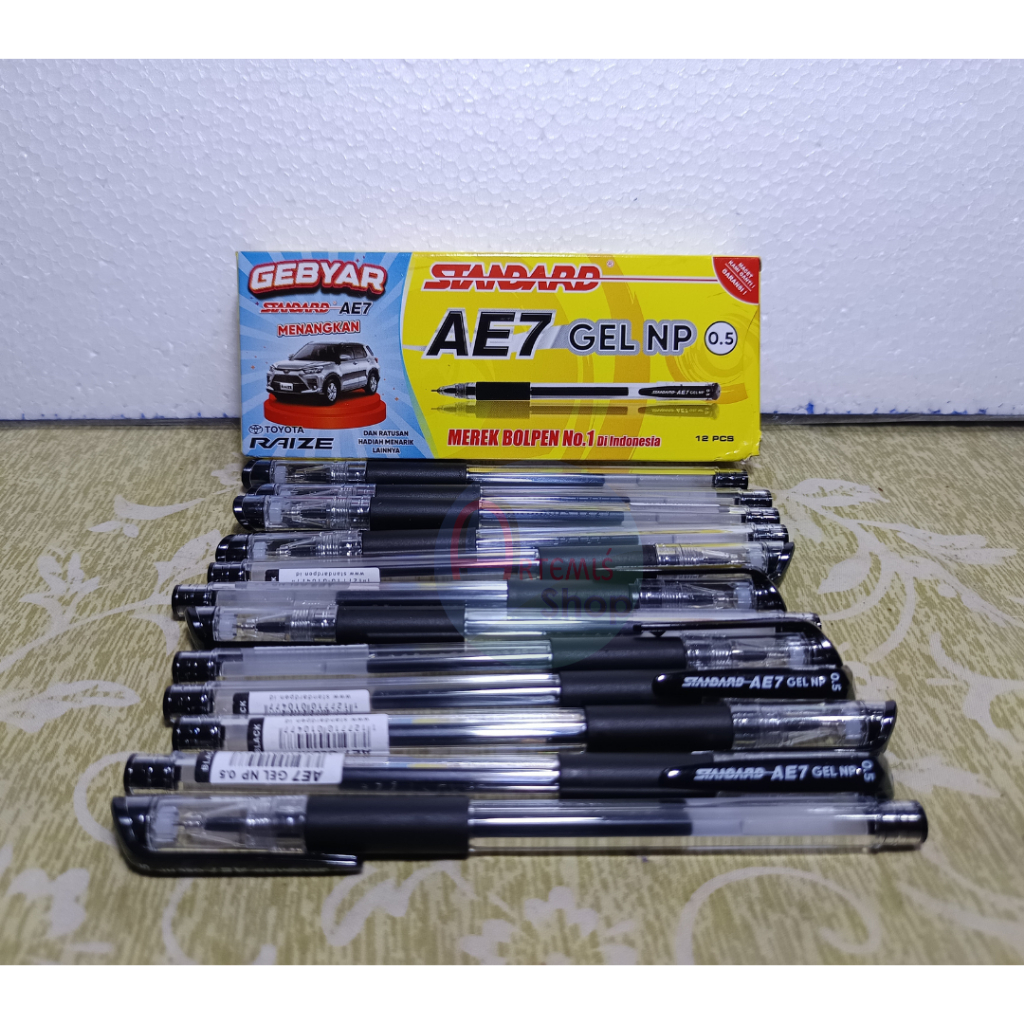 

Pulpen Gel STANDARD AE7 Gel NP 0.5 mm Tinta Hitam / Biru / Merah