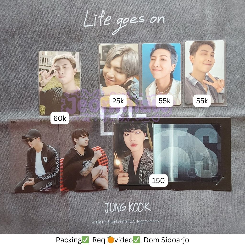 BTS PHOTOCARD NAMJOON RM SEOKJIN JIN JUNGKOOK JK PROOF BUTTER IN THE SOOP MOTS SAMSUNG