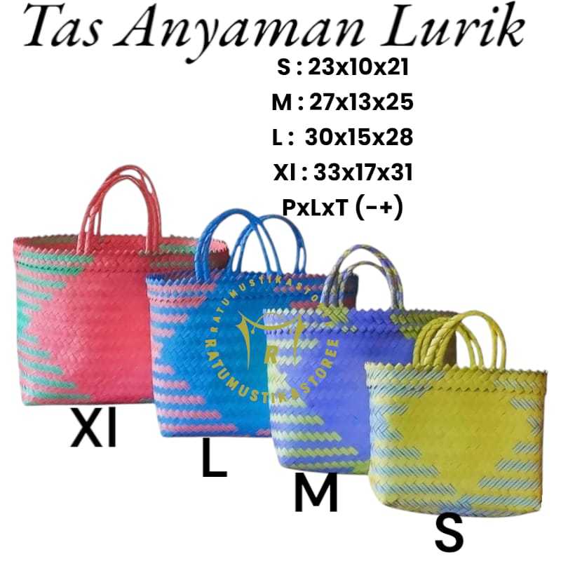 

Tas Anyam Plastik Lurik / Tas Belanja / Tas Anyaman Tas Jinjing