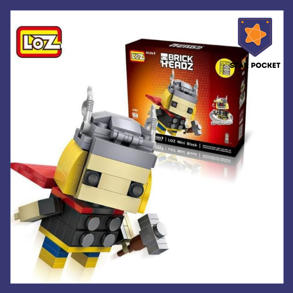 BRICKHEADZ LOZ CAPTAIN AMERIKA, IRON MAN, BATMAN, THOR