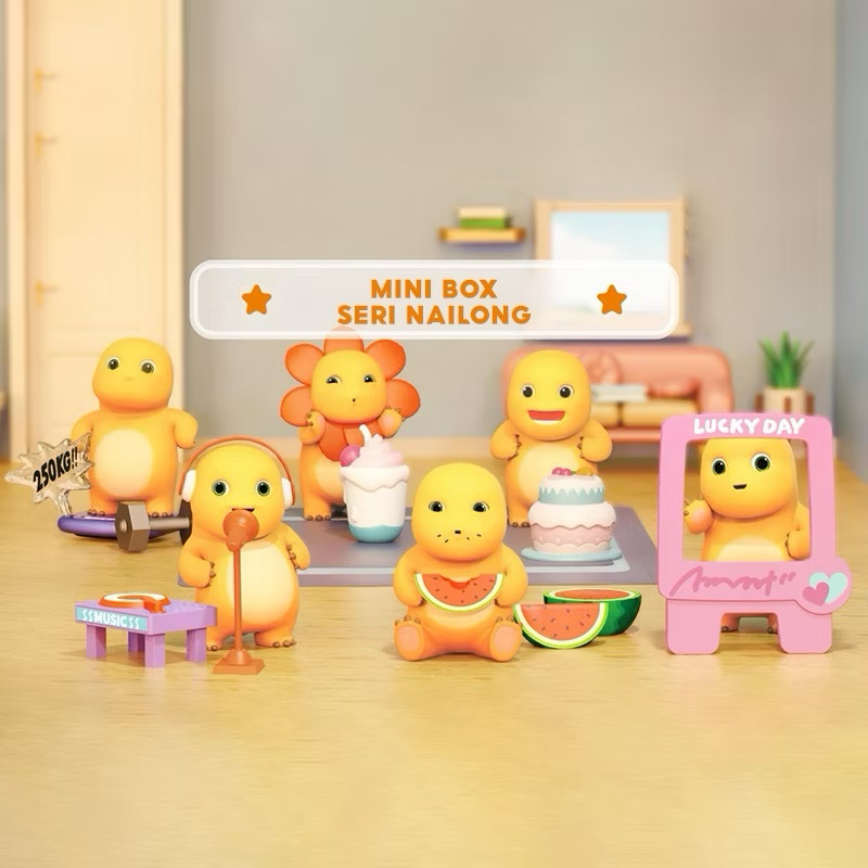 NAILONG BLIND BOX DINO NAILONG BLIND BOX DINO KUNING ACTION FIGURE MICRO BOX DINO NAILONG MYSTERY BO