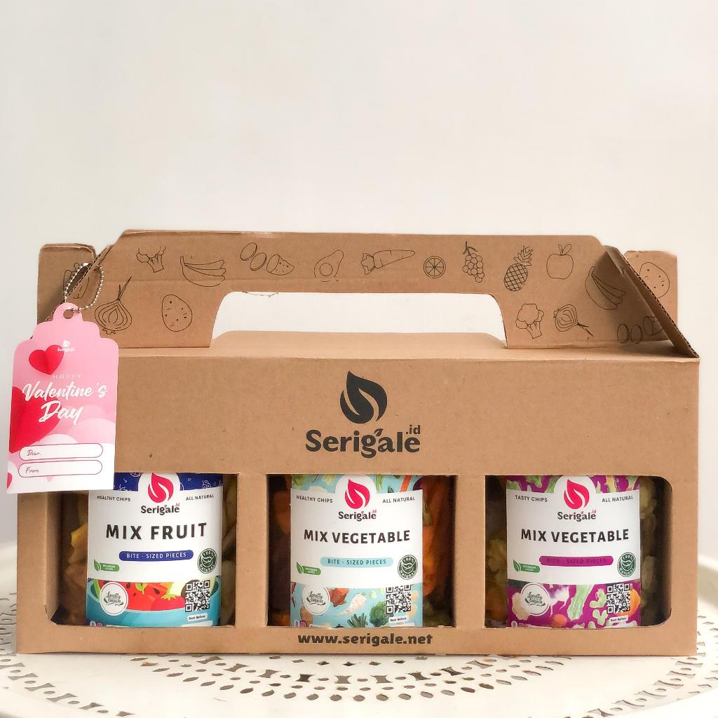 

Paket SIMPLE Valentine Keripik Sehat by Serigale.id Paket Keripik Mix Buah Sayur Premium