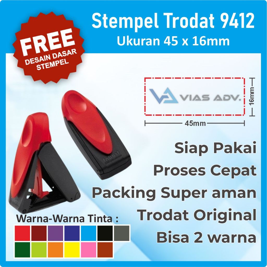 

Stempel Praktis Trodat 9412 FREE DESAIN (47x18mm) Stempel Nama Dokter | Stempel Perawat SIP NIP | Stempel Lunas | Stempel Toko stempel nama NIP SIP I Logo usaha I Toko Olshop I Nama Jabatan