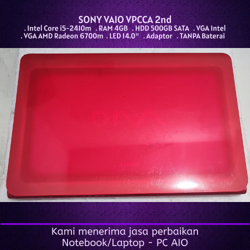 LEGEND Laptop Notebook SONY Vaio VPCCA Core i5 Dual VGA MURAH 2nd